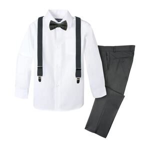 Brand New Boys' 4 Piece Suspenders Outfit, Boys Size 6